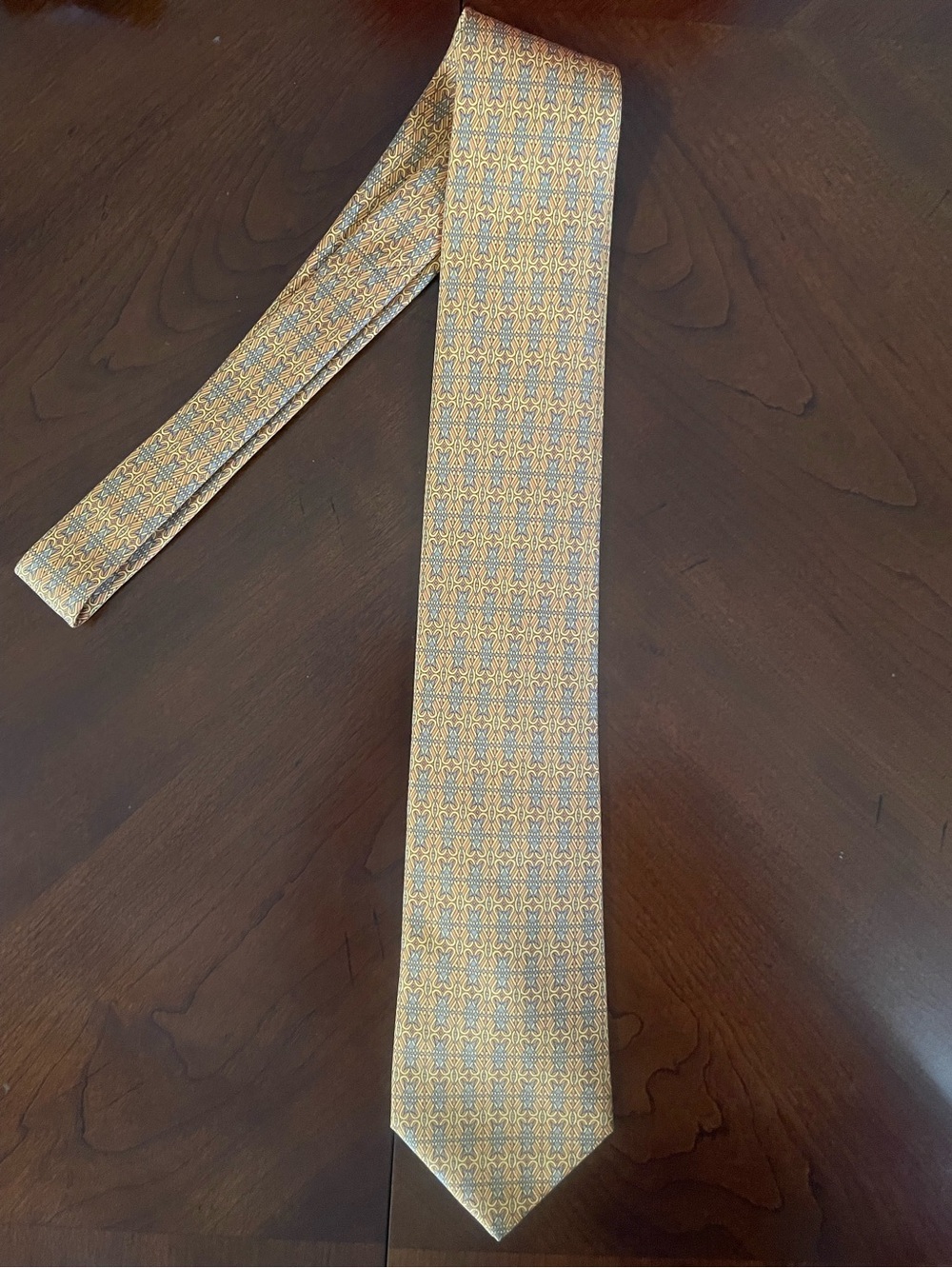 Hermes – Silk Geometric Twill – Archival Pattern 7952 EA – Classic Width